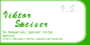 viktor speiser business card